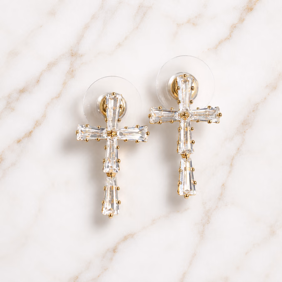 Обетки Крст со кристали